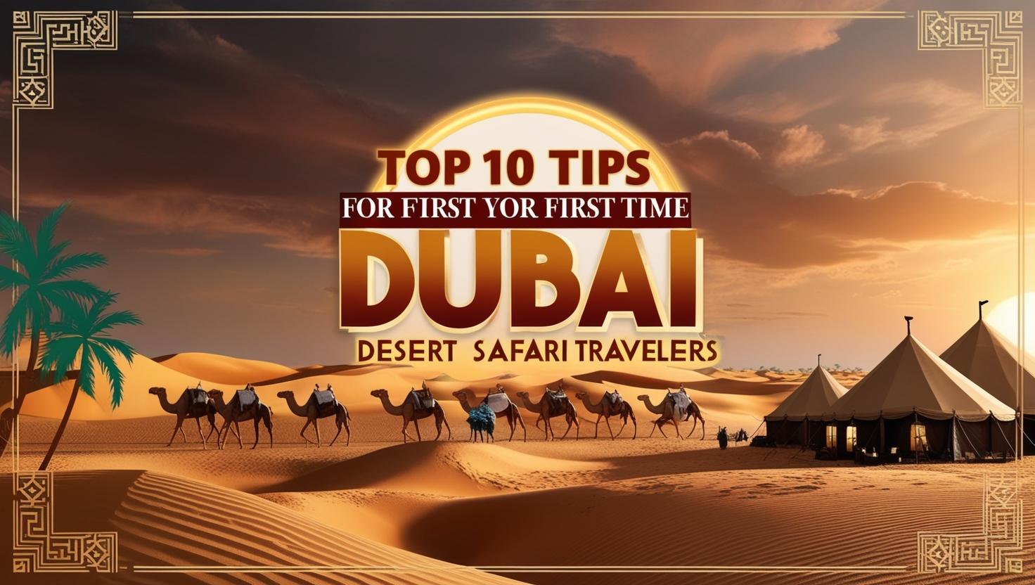 Top 10 Tips for First Time Dubai Desert Safari Travelers